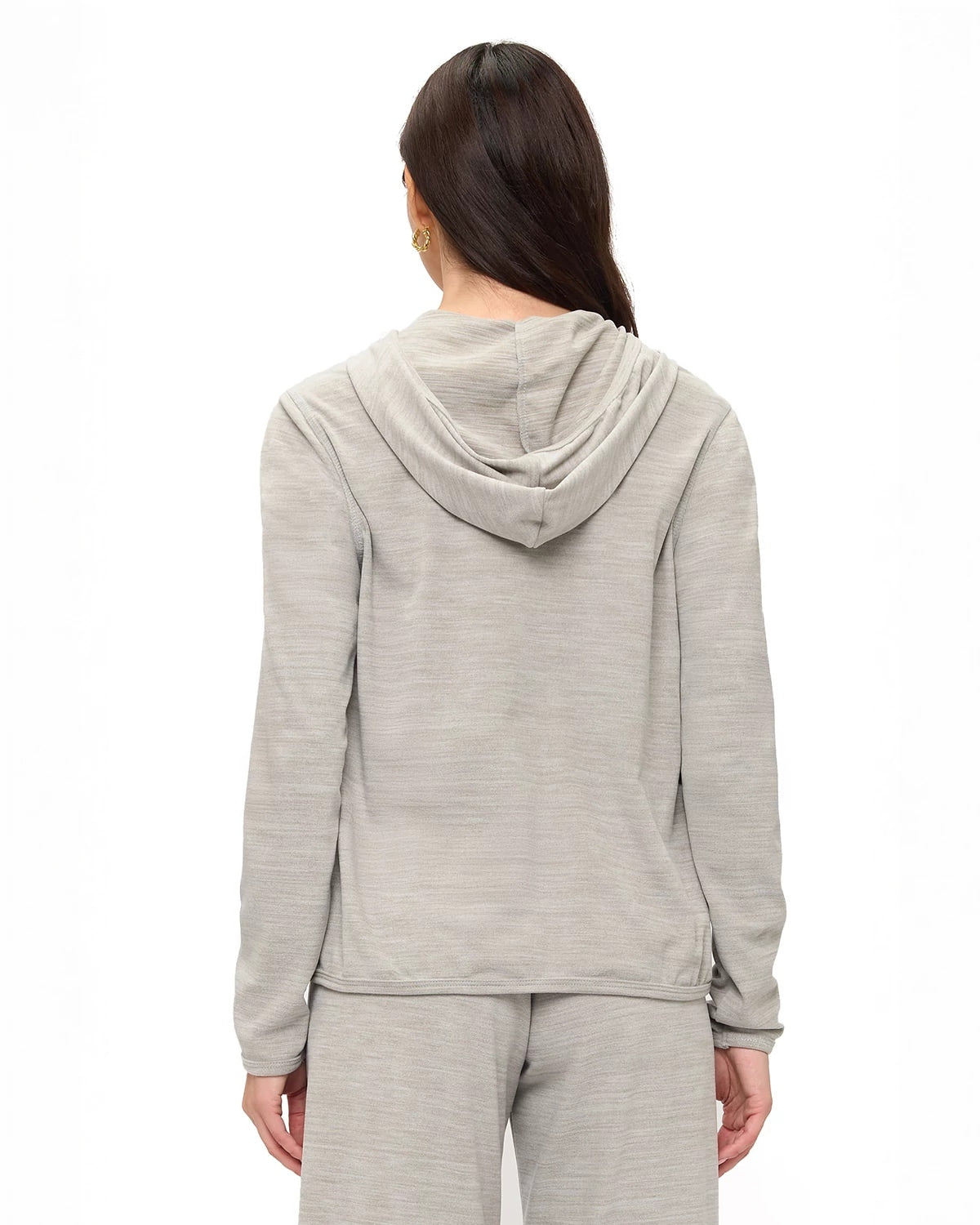 Silver $|& Brooklyn Isles Super Soft Zip Up Hoodie - Hanger Side