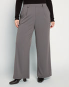 Dark Gray $|& Bobeau Pleat Pant with Pockets - SOF Front