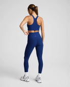 Marine Blue Heather $|& Beyond Yoga Spacedye Caught In The Midi High Waisted Legging - Hanger Side