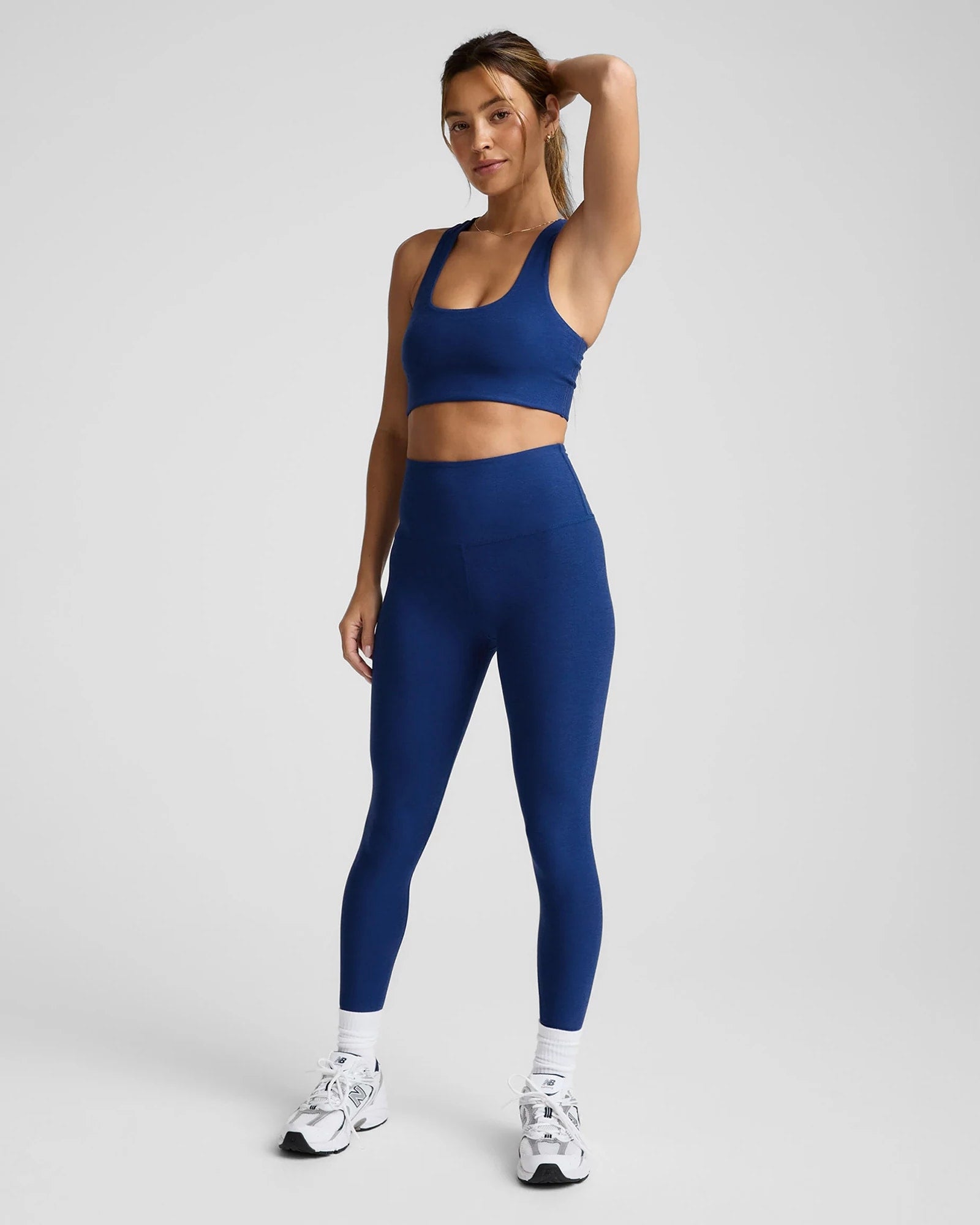 Marine Blue Heather $|& Beyond Yoga Spacedye Caught In The Midi High Waisted Legging - VOF Detail