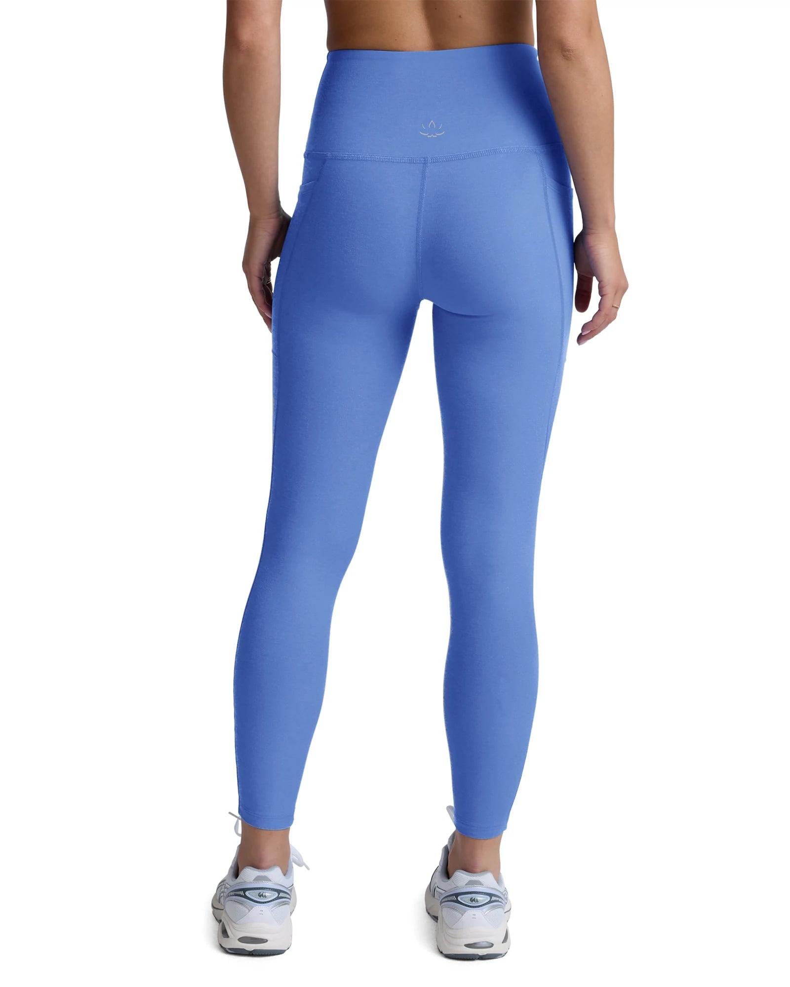 Wildflower Blue Heather $|& Beyond Yoga Spacedye Out Of Pocket High Waisted Midi Legging - Hanger Side