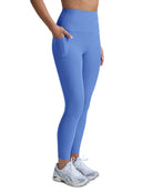 Wildflower Blue Heather $|& Beyond Yoga Spacedye Out Of Pocket High Waisted Midi Legging - Hanger Front