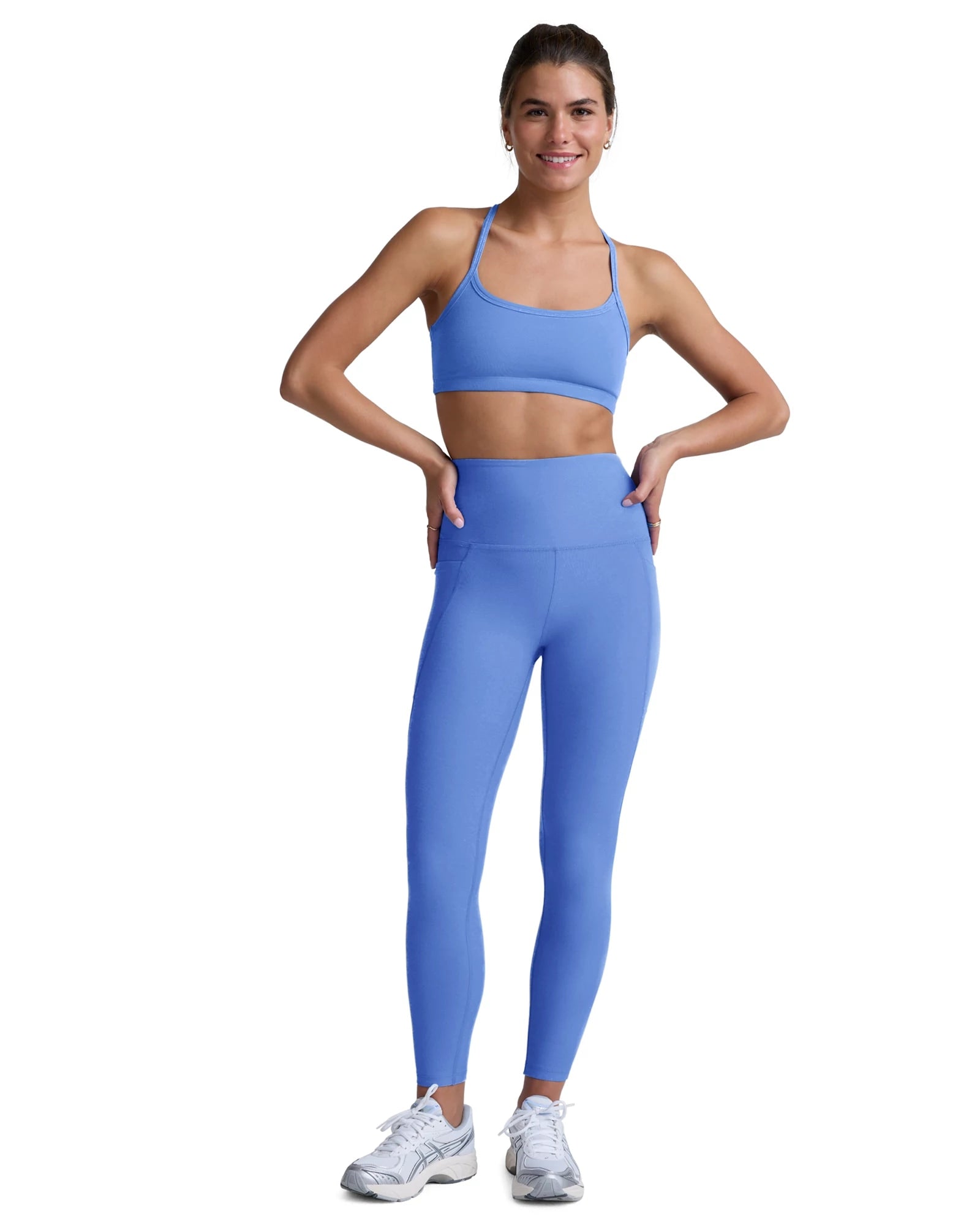 Wildflower Blue Heather $|& Beyond Yoga Spacedye Out Of Pocket High Waisted Midi Legging - VOF Detail
