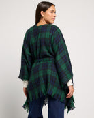 Green $|& David & Young Plaid Belted Wrap - SOF Back