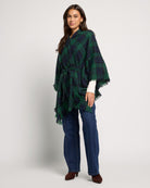 Green $|& David & Young Plaid Belted Wrap - UGC On Fig