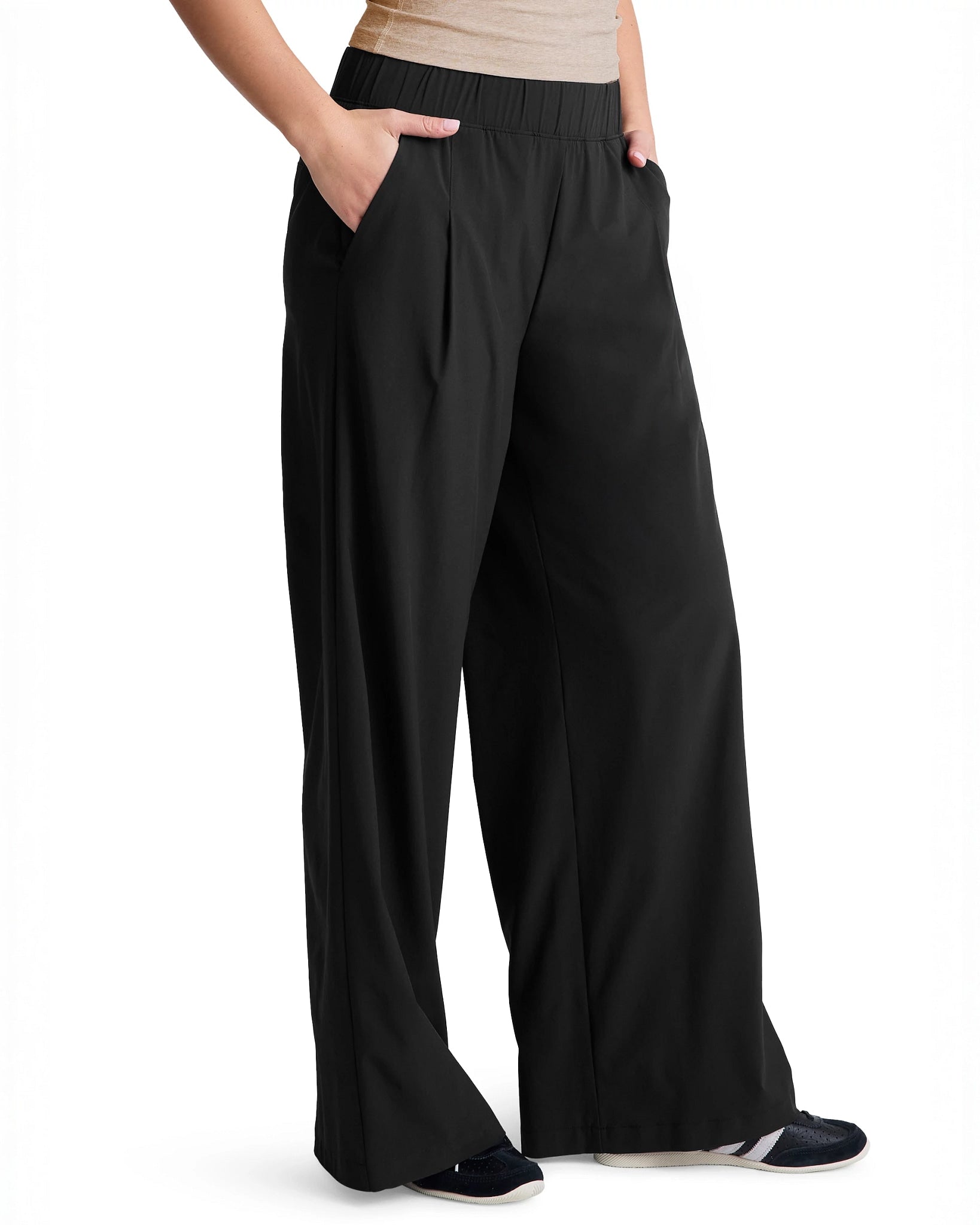True Black $|& Beyond Yoga Easy Wide Leg Pant - Hanger Front