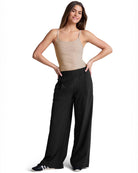 True Black $|& Beyond Yoga Easy Wide Leg Pant - VOF Detail