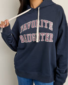 Navy/Burgundy $|& Favorite Daughter Favorite Daughter Collegiate Hoodie - SOF Full Front