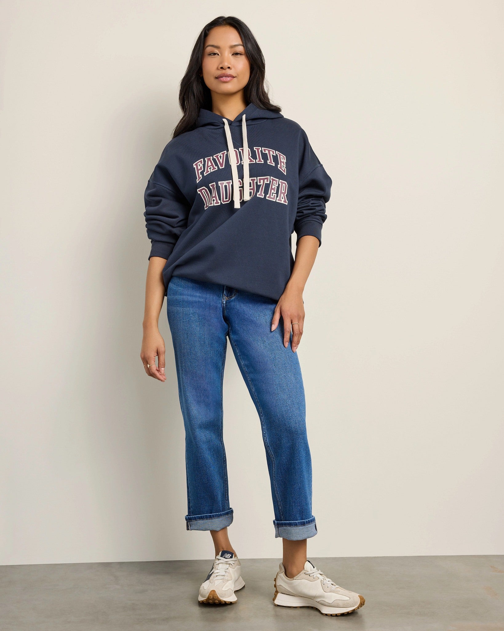 Navy/Burgundy $|& Favorite Daughter Favorite Daughter Collegiate Hoodie - UGC On Fig