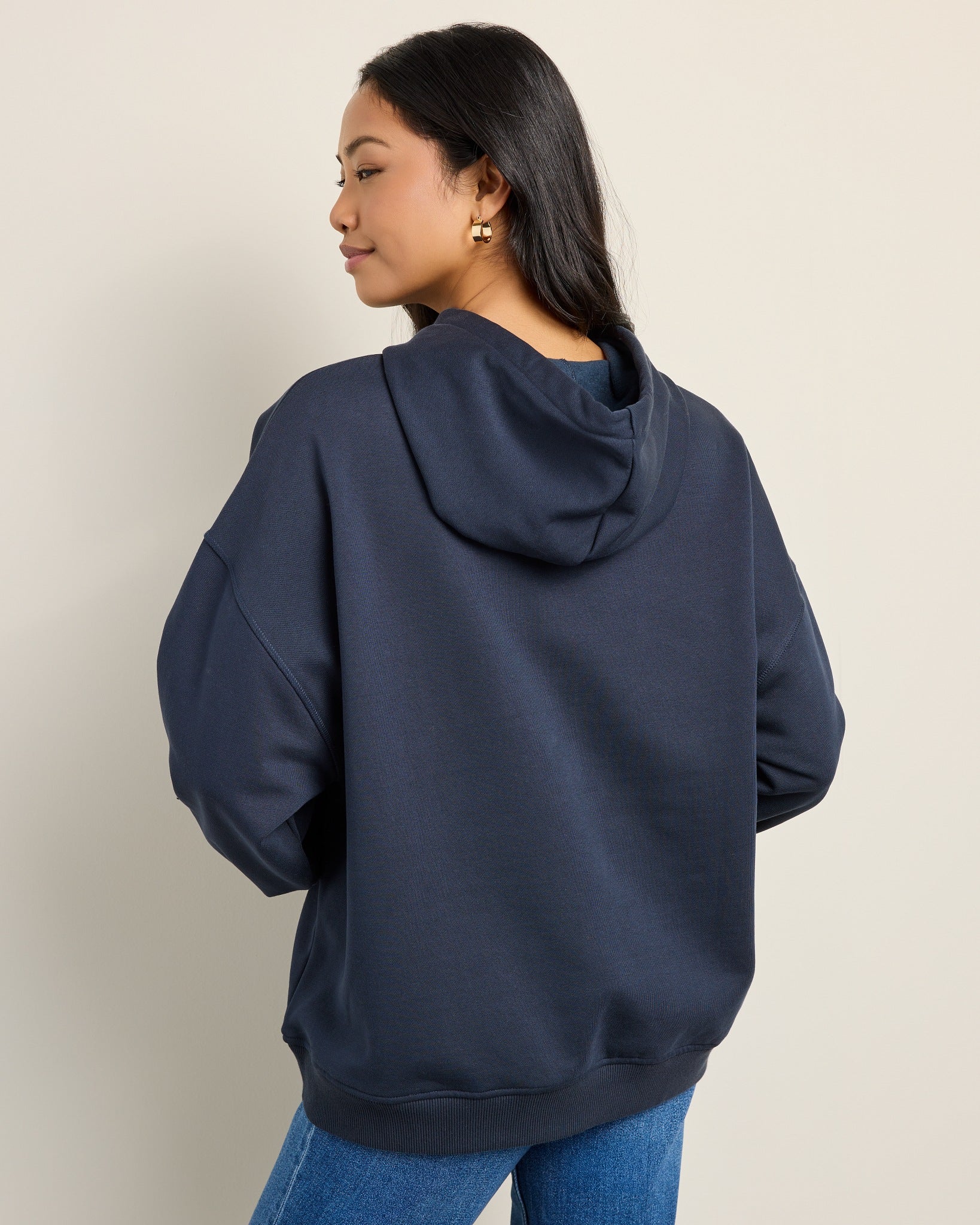 Navy/Burgundy $|& Favorite Daughter Favorite Daughter Collegiate Hoodie - SOF Back