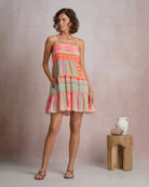 Neon Aztec $|& Elan Printed Swing Mini Dress - VOF Detail