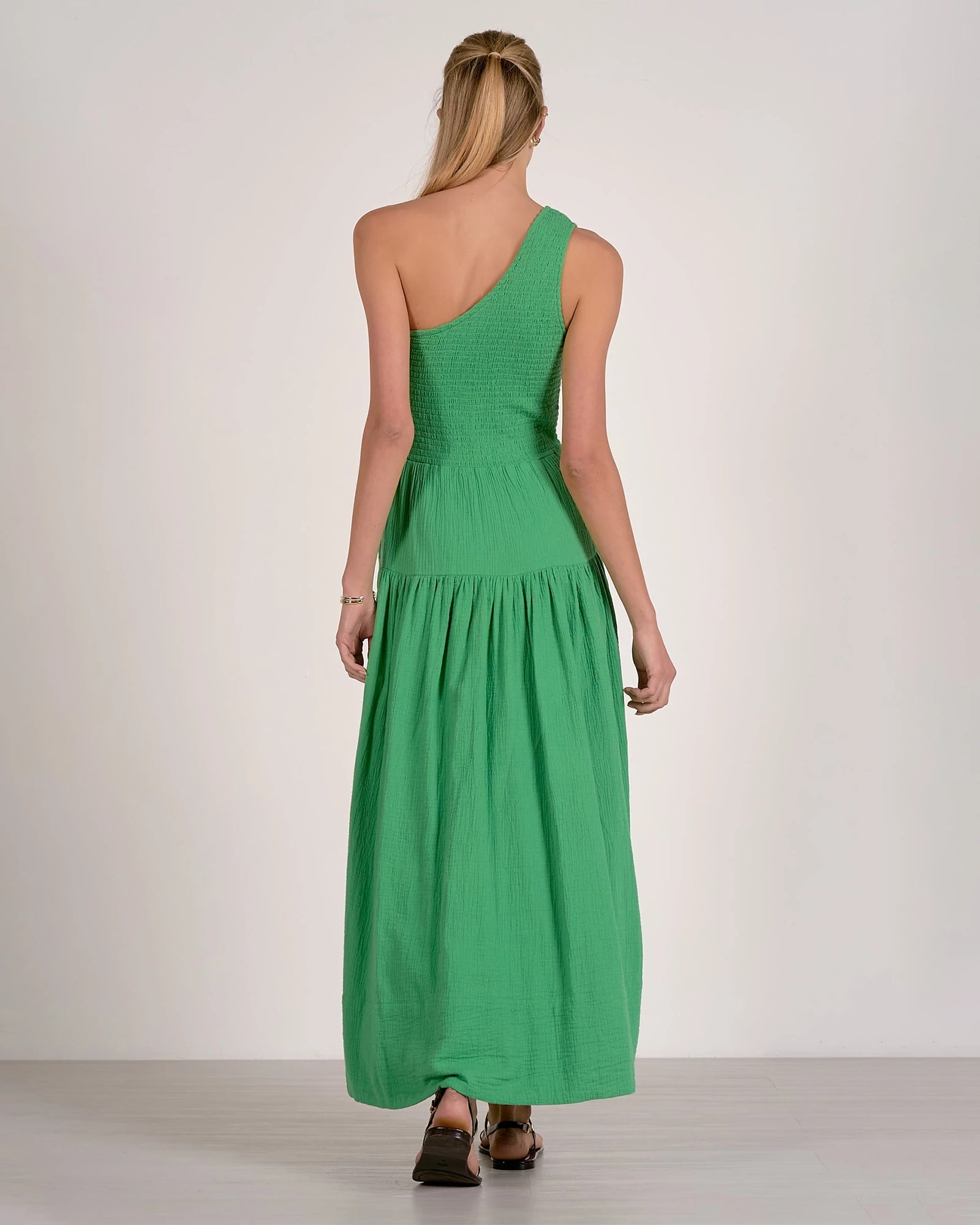 Kelly Green $|& Elan One Shoulder Maxi Dress - Hanger Side