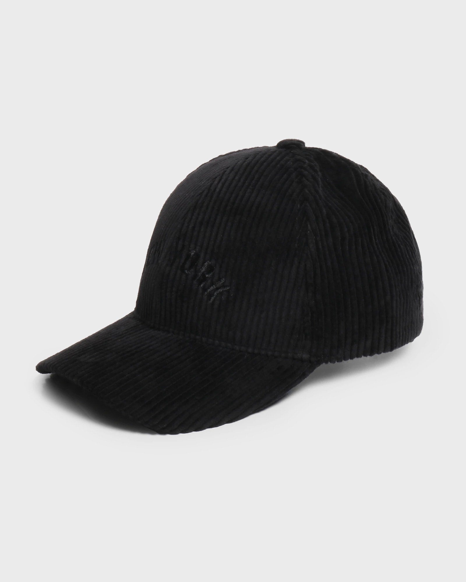 Black $|& David & Young New York Corduroy Baseball Cap - Hanger Front