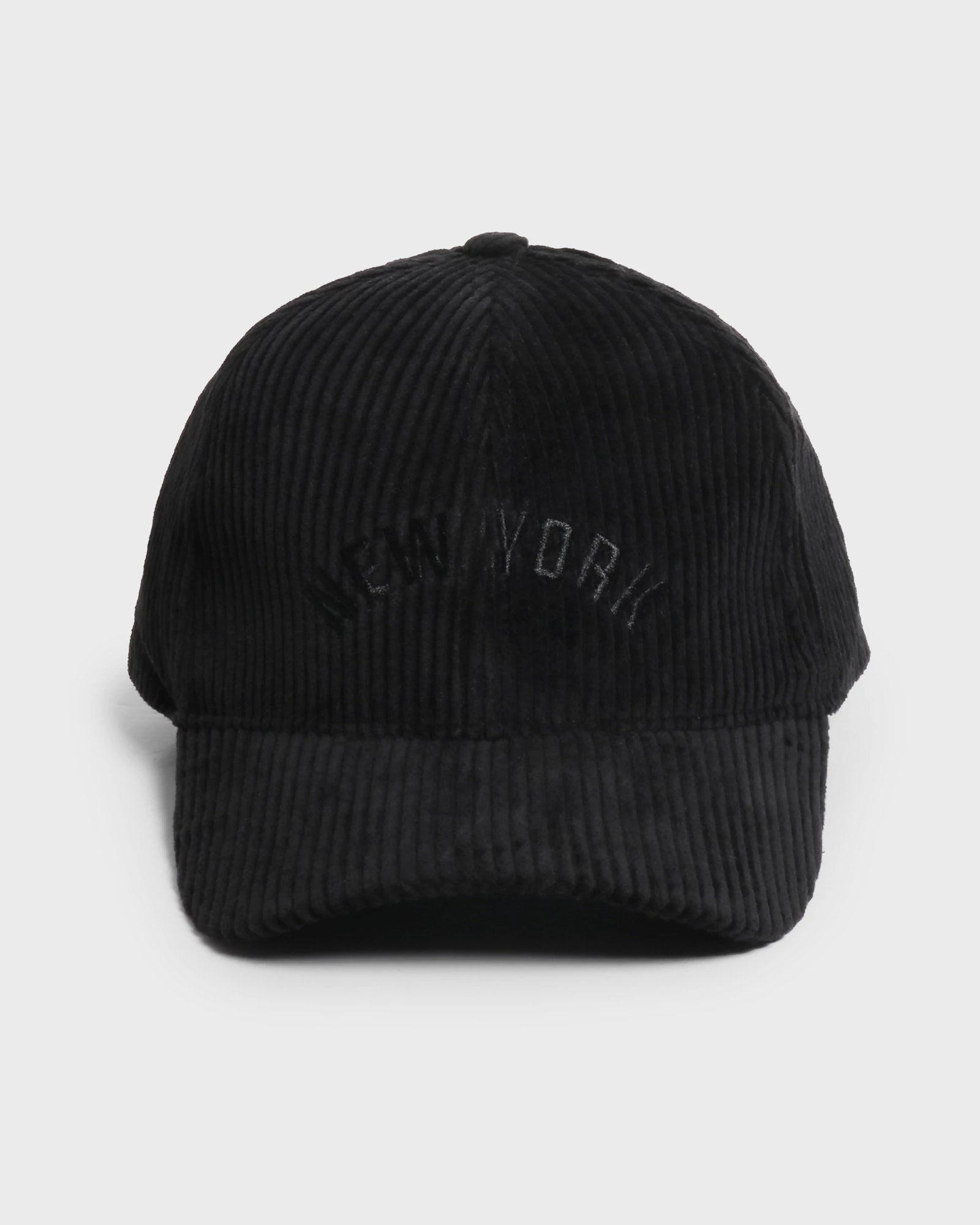 Black $|& David & Young New York Corduroy Baseball Cap - VOF Detail