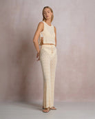 Natural $|& Elan Cover Up Pant - VOF Detail