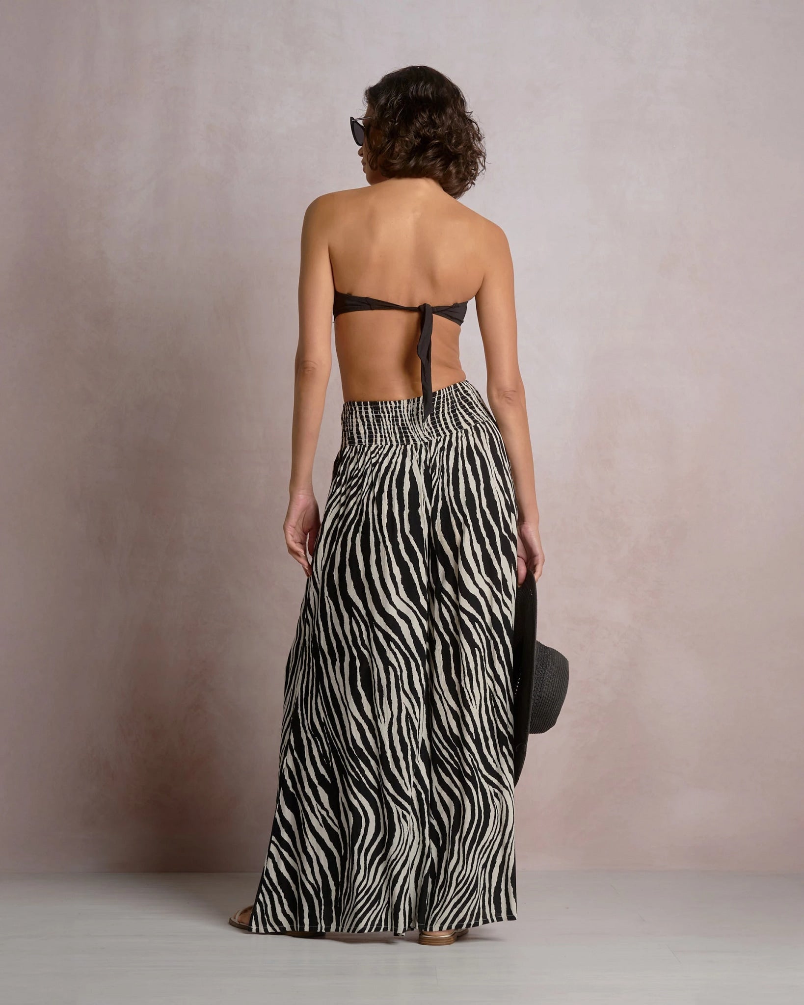 Black Zebra $|& Elan Palazzo Pant - Hanger Side