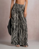 Black Zebra $|& Elan Palazzo Pant - VOF Detail