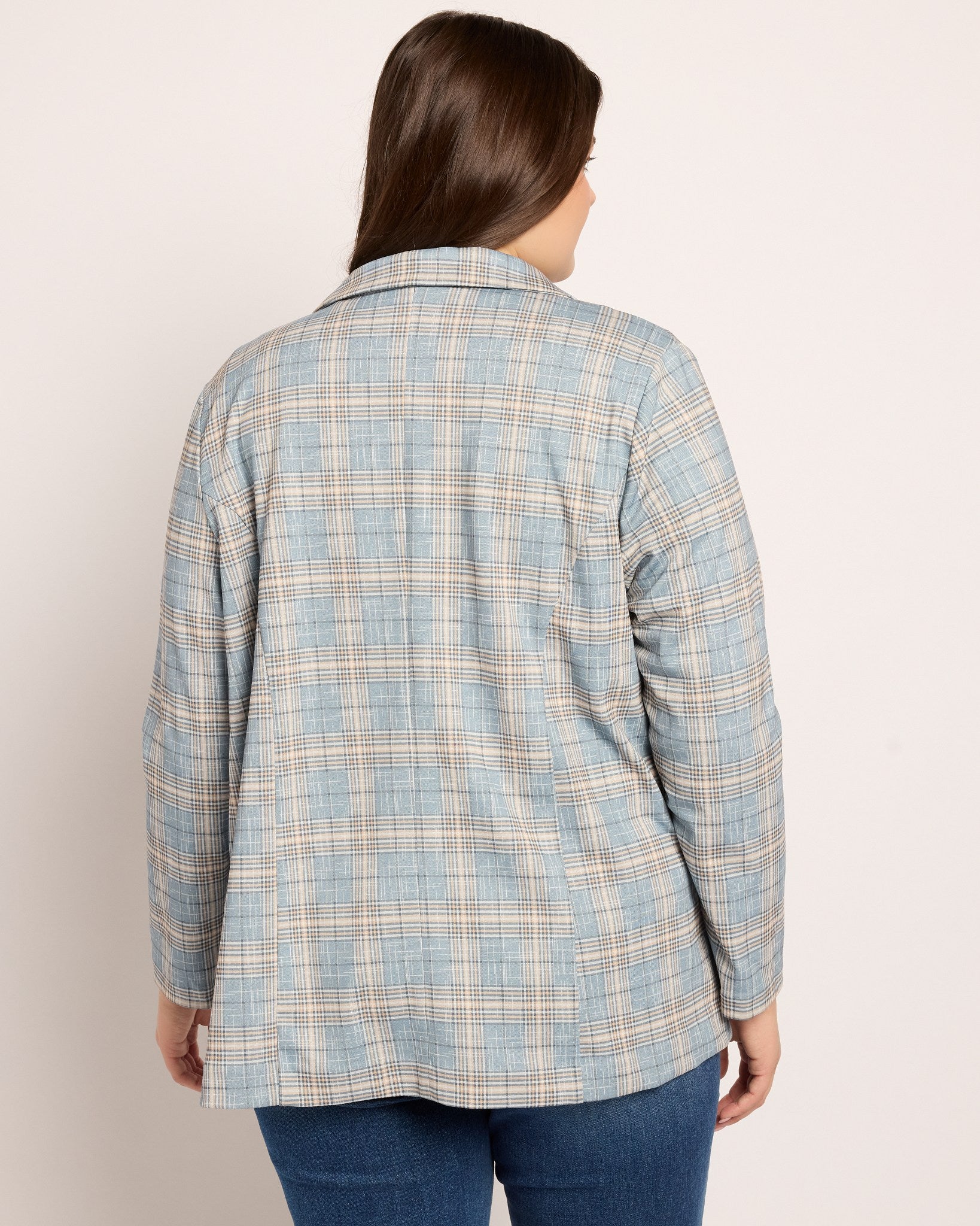 Shadow Blue $|& Liverpool Boyfriend Blazer with Princess Darts - SOF Back