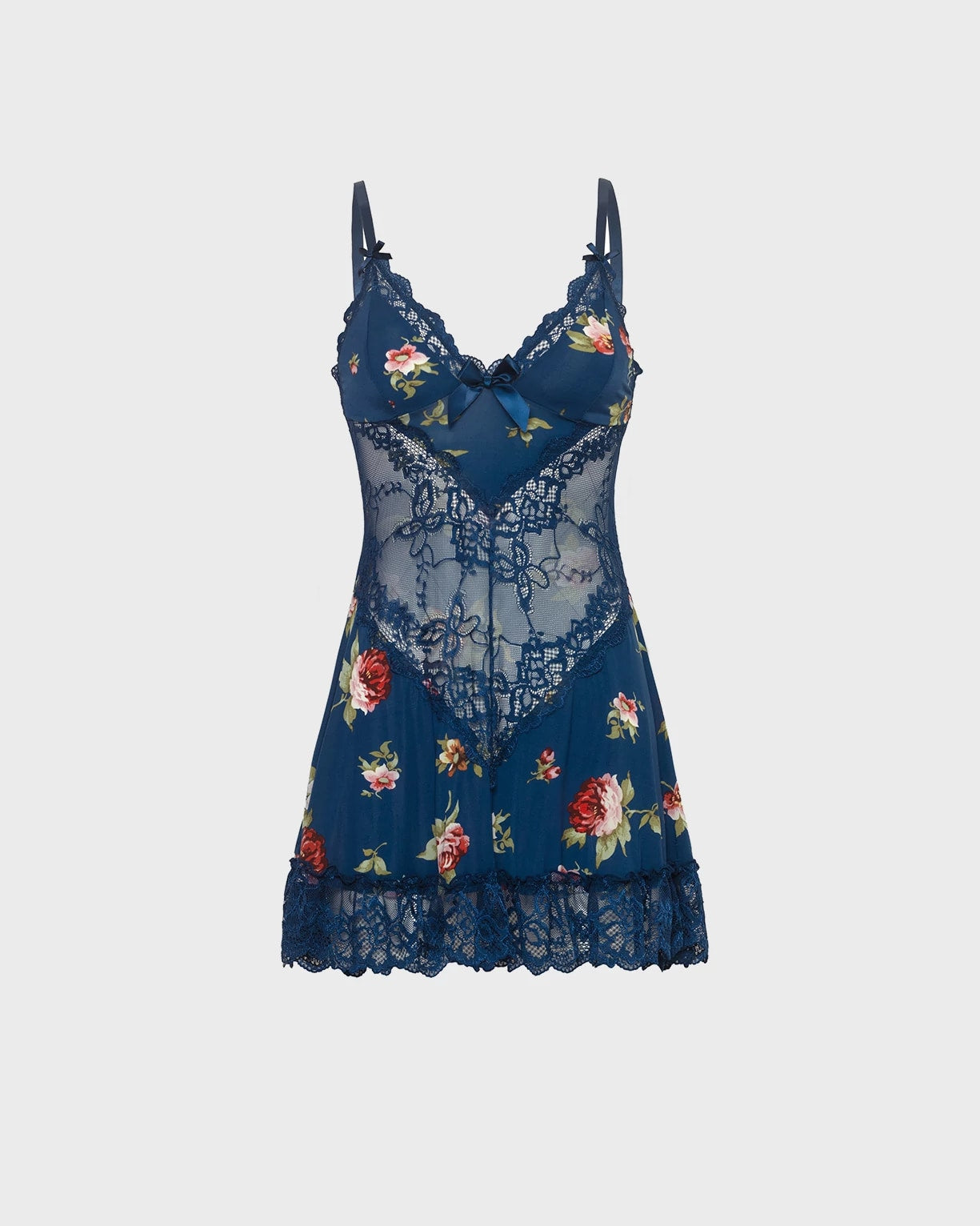 Blue Floral $|& Oh La La Cheri Rosalie Babydoll - Hanger Back