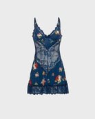Blue Floral $|& Oh La La Cheri Rosalie Babydoll - Hanger Back