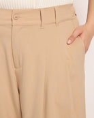 Cappuccino $|& Liverpool High Rise Pleated Wide Leg Trouser - SOF Full Front