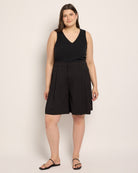 Black $|& Liverpool High Rise Trouser Bermuda Short - UGC On Fig