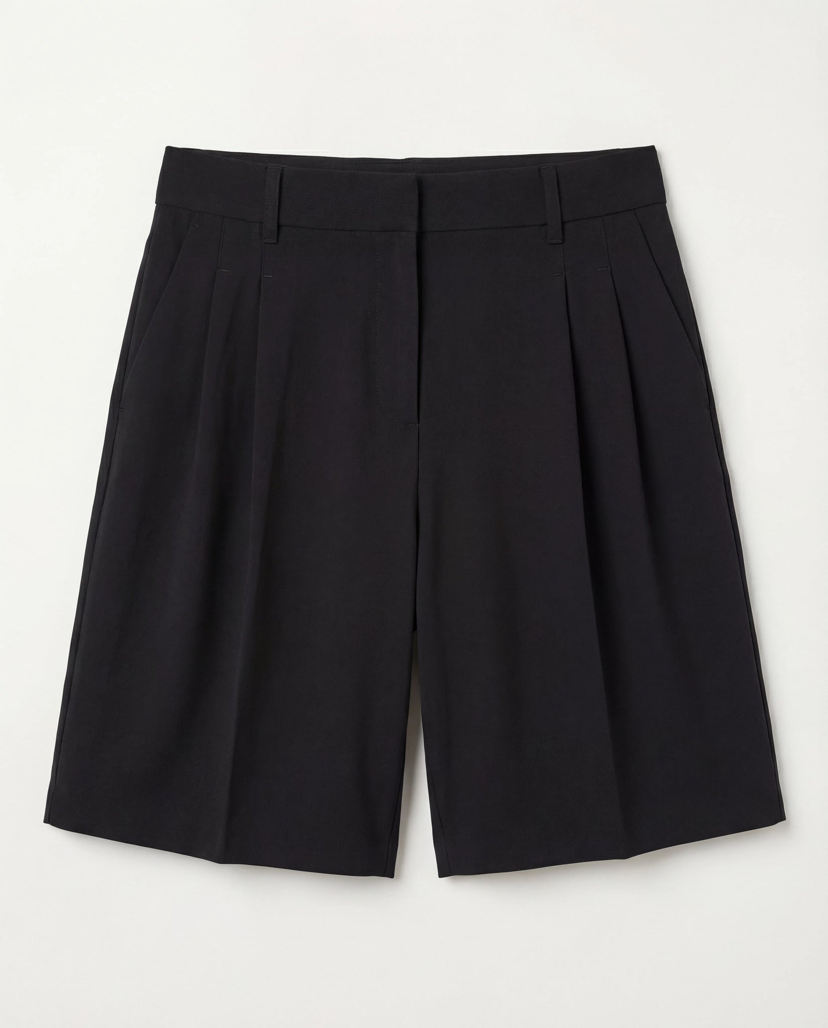 Black $|& Liverpool High Rise Trouser Bermuda Short - Hanger Detail
