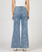Avalon $|& Dear John Fiona High Rise Printed Wide Leg Jeans - Hanger Side