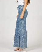 Avalon $|& Dear John Fiona High Rise Printed Wide Leg Jeans - Hanger Front