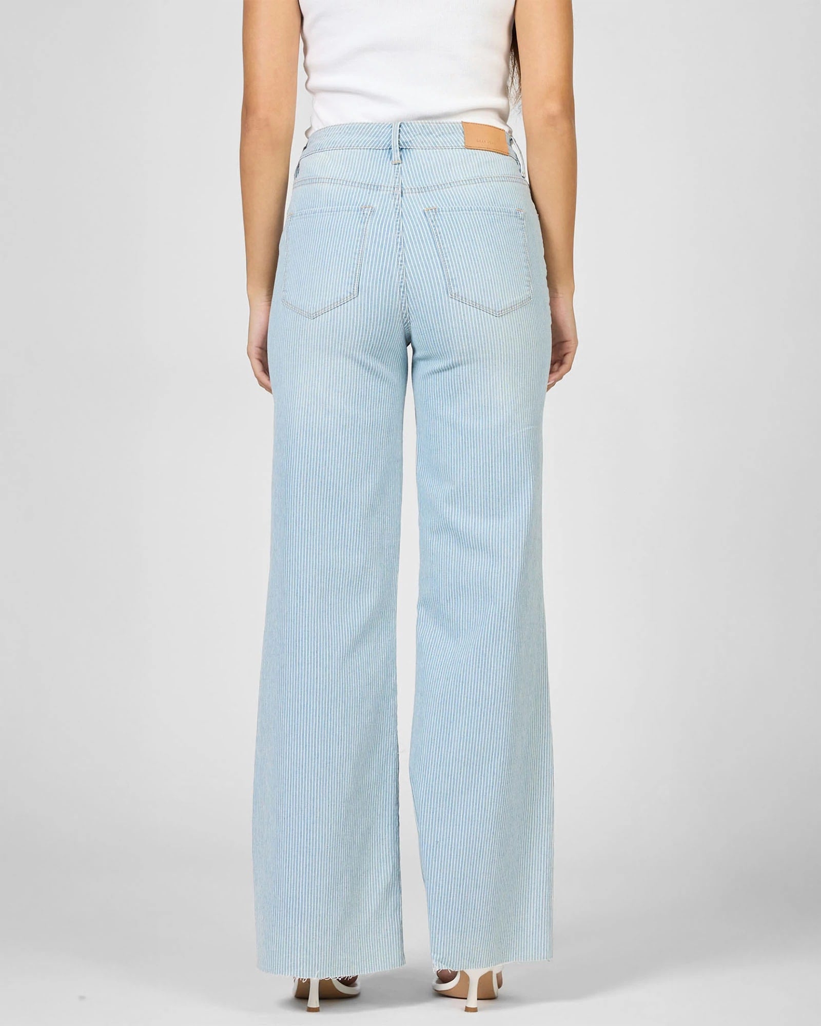 Railroad Stripes $|& Dear John Fiona High Rise Wide Leg Jeans - Hanger Side