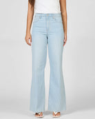 Railroad Stripes $|& Dear John Fiona High Rise Wide Leg Jeans - VOF Detail