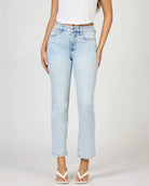 Positano $|& Dear John Anika Mid Rise Straight Leg Jeans - VOF Detail