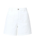 White $|& Another Love Brynn Patch Pocket Mid Length Short - VOF Detail
