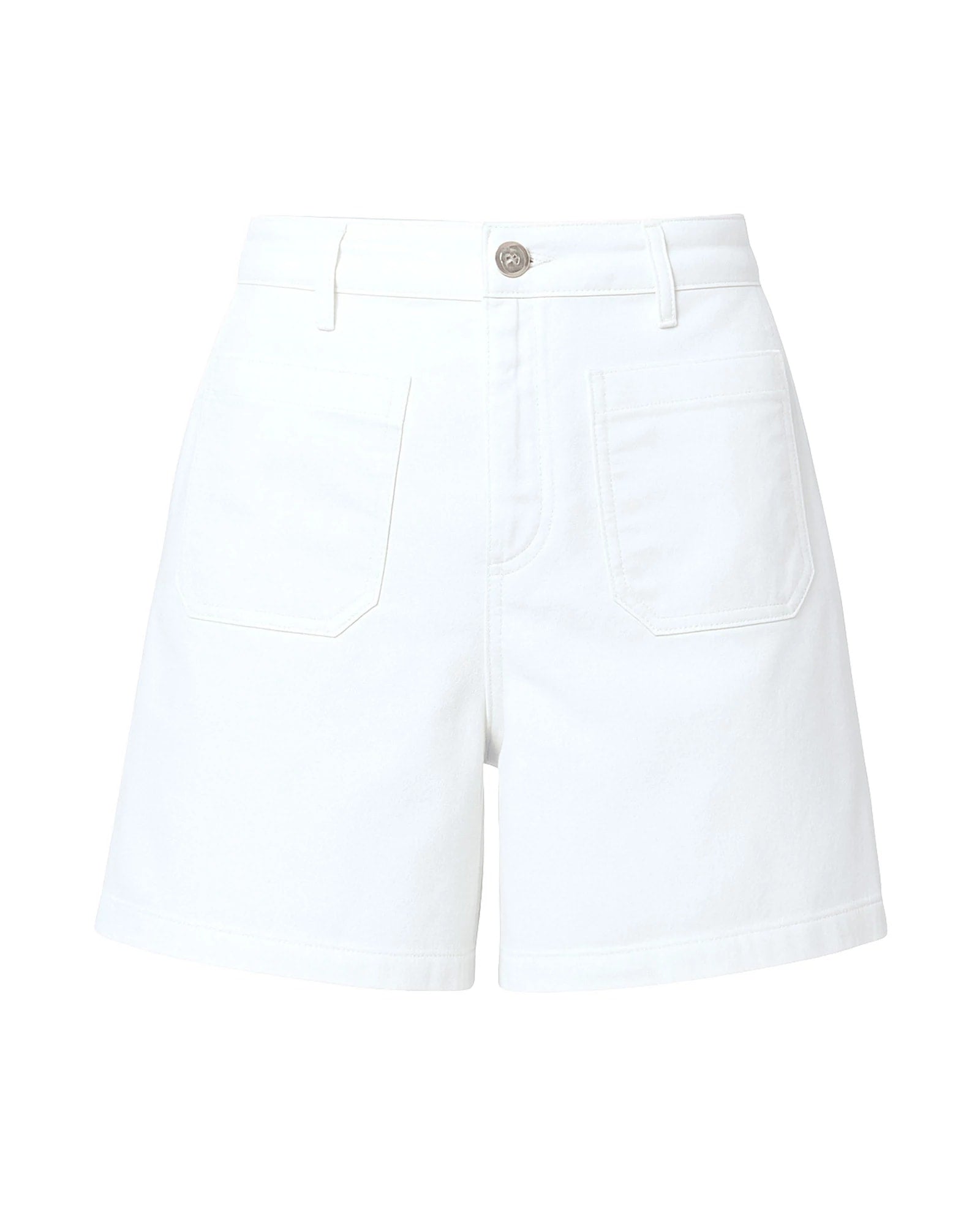 White $|& Another Love Brynn Patch Pocket Mid Length Short - VOF Detail