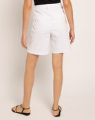 White $|& Another Love Brynn Patch Pocket Mid Length Short - SOF Back