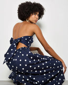 Navy $|& Apricot Bardo Polka Dot Jumpsuit - Hanger Back