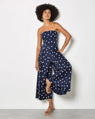Navy $|& Apricot Bardo Polka Dot Jumpsuit - VOF Detail