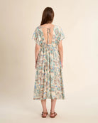 Off White Valentine $|& Molly Bracken Printed Open Back Wrap Dress - Hanger Side