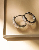Silver $|& Luv AJ Baby Pave Huggies - Hanger Front