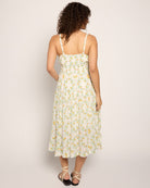 Yellow Green $|& Skies Are Blue Print Midi Dress - SOF Back