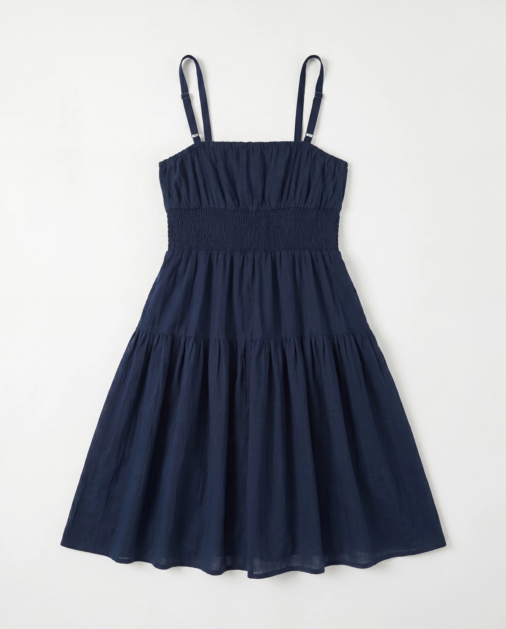 Navy $|& Skies Are Blue Solid Knee Length Dress - Hanger Side