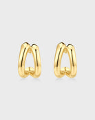 Gold $|& Luv AJ Layla Split Hoops - VOF Detail