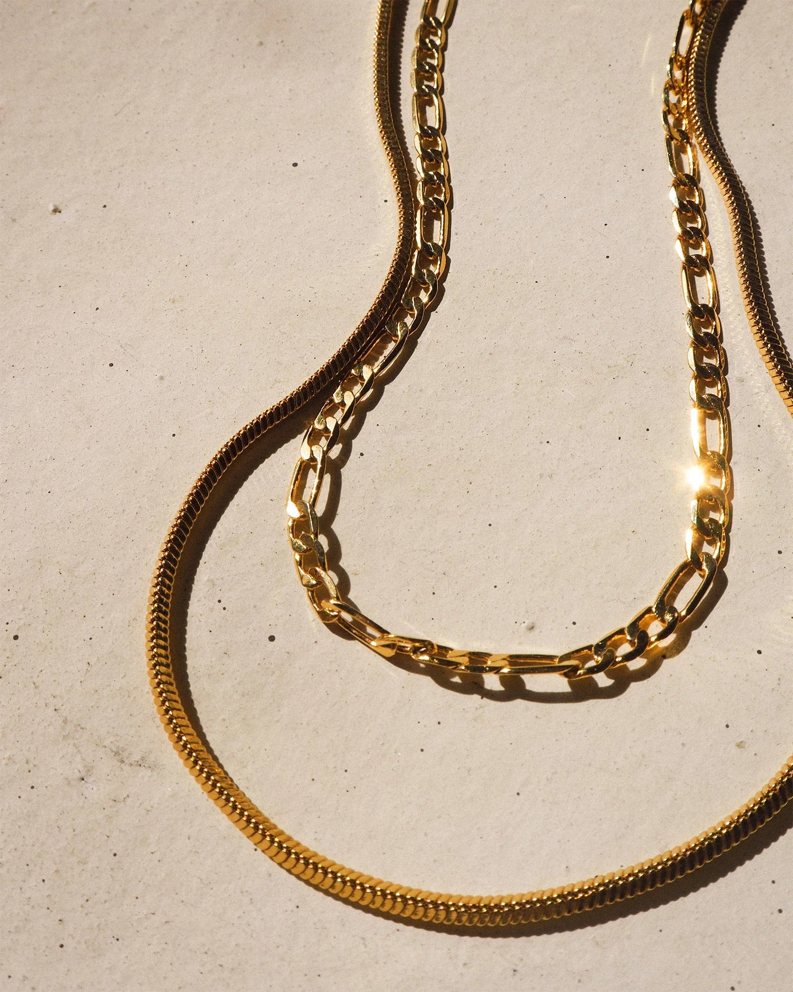 Gold $|& Luv AJ The Cecilia Chain Necklace - Hanger Back