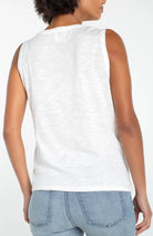 Whipped Cream $|& Liverpool Lace-To-Knit Sleeveless Top - Hanger Side