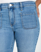 Ocean Breeze $|& Liverpool Capri With Patch Pockets - Hanger Back