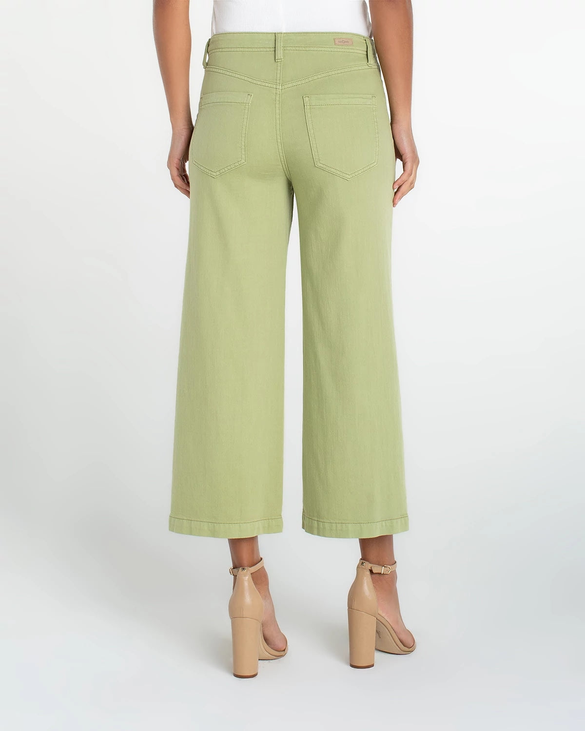 Lotus $|& Liverpool Utility Wide Leg Crop With Side Zip - Hanger Side