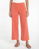 Red Clay $|& Liverpool Stride Utility Wide Leg Crop - VOF Detail