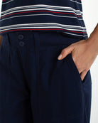 Deep Midnight $|& Liverpool Utility Patch Pocket Wide Leg - Hanger Back
