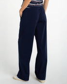 Deep Midnight $|& Liverpool Utility Patch Pocket Wide Leg - Hanger Side