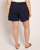 Deep Midnight $|& Liverpool Pleated Trouser Short - SOF Back